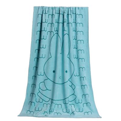 China Sustainable Double Sided Cashmere Microfiber Quick-Drying Beach Towel for sale