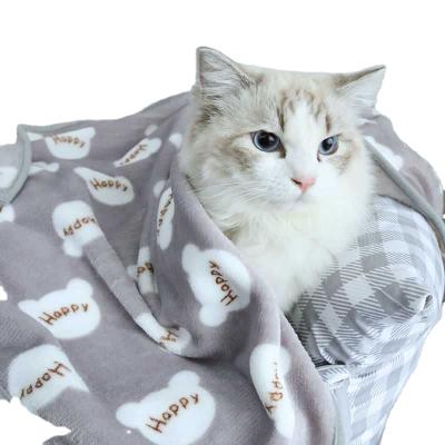 China Pet Blanket Dog Blanket Dog Kennel Blanket Cat Kennel Anti-static Warm Printed Double Sided Blanket for sale