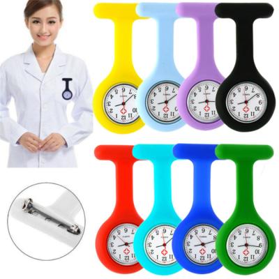 China High Quality Manufacturer Quartz Soft Colored Brooch Breast Movement Silicone Nurse FOB Watch for sale