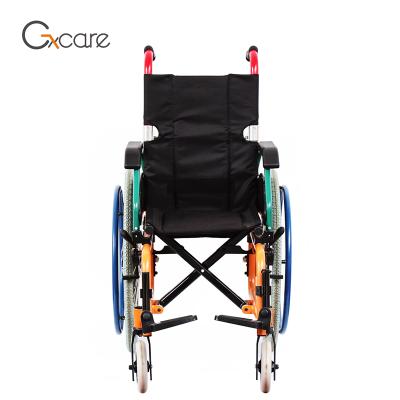 China Outdoor And Indoor Folding Aluminum Manual Wheelchair With Drop Back Handle For Children for sale