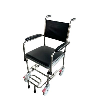 China Mobile Family Bathroom Stainless Steel Shower Commode Chair With Wheels For Disabled for sale