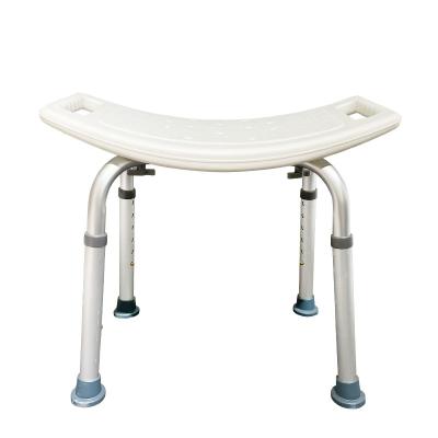 China Single House Assemble Without Tools Shower Aluminum Bath Chair With Four Big Rubber Foot Pad for sale