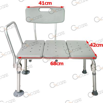 China Extra Wide Bathroom Shower Bench With Armrest For Older 150kg / 330lbs for sale