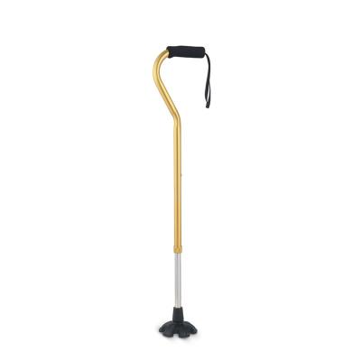 China Homecare Outdoor Hospital Aluminum Walking Stick With Six Angle Rubber Tips for sale