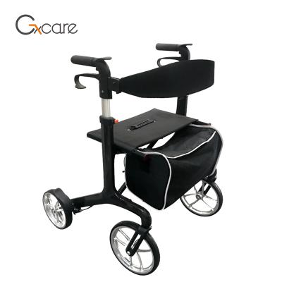 China Aluminum Carbon Fiber Folding Rollator Walker For Disabled for sale