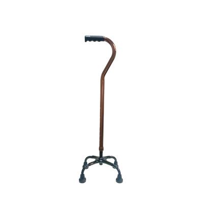 China Manufacturer Durable Aluminum Height Adjustable Walking Stick Quad Canes With 4 Foot Base for sale