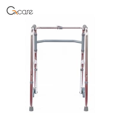 China Hospital Outdoor Aluminum Safety Foldable Homecare Walker With Wheels For Elderly for sale