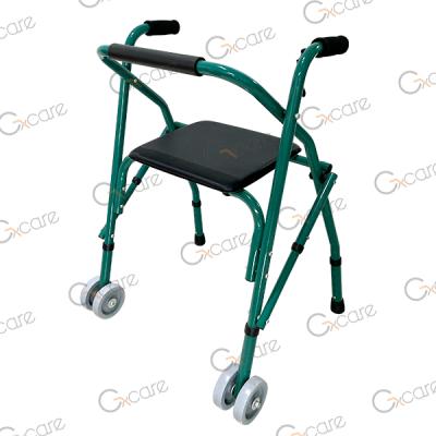 China Portable folding rollator walker with wheels and seat for walking assistant for sale