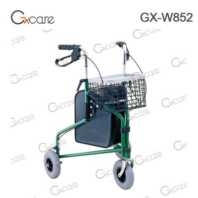 China With locking brake; shopping bag home care products price cheap steel walker with wheels for sale