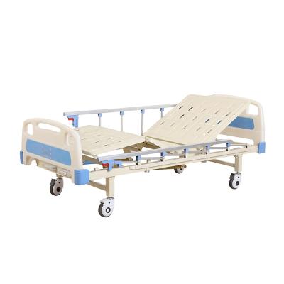 China Hospital Clinic Manufacturer Supply Cheap 2 Crank Manual Medical Hospital Bed Bed 2 Functions for sale