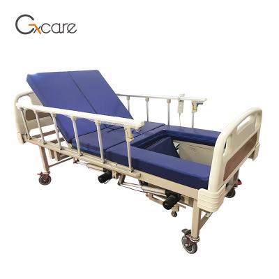 China 5 Function Metal Medical Electric Hospital Bed With Commode Bucket for sale