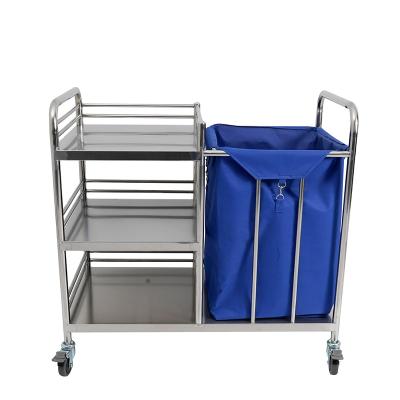 China Sturdy Hand Push Medical Furniture Hospital Trolley For Patient Room for sale