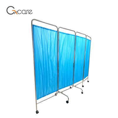 China Traditional High Quality Foldable Hospital Ward Screen Room Divider Stainless Steel for sale