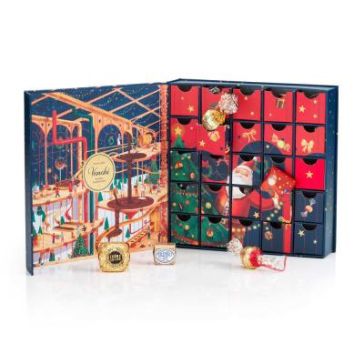 China Recycled Packaging Materials Advent Calendar Chocolate Christmas Cookie Advent Calendar Custom Box for sale