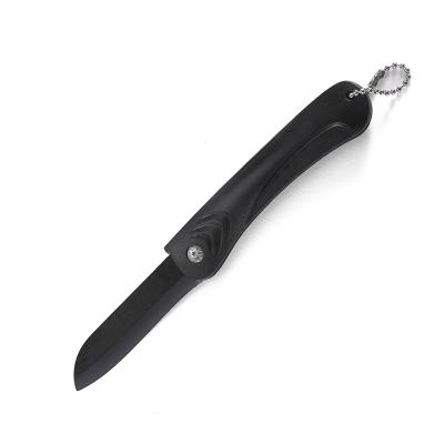 China Popular Greengrocer Knife Viable Amazon Kitchen Ceramic Knife Can Be Folded Black for sale