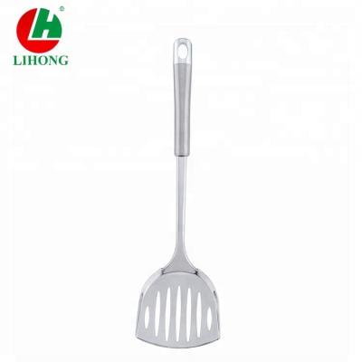 China Sustainable Household Kitchen Professional Slotted Turner Stainless Steel Slotted Spatula for sale