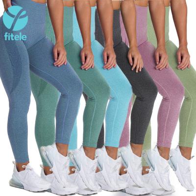 China Breathable Tights See Non Soft V High Waist Yoga Pant Custom Compression Leggings For Women for sale