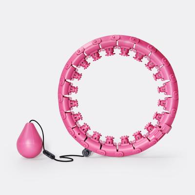 China Hola Hulla Durable Adjustable Plastic Circle Smart Weighted HulaHoop Smart Weighted Sport HulaHoops for sale