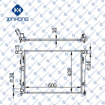 China Best Selling High Quality Radiator OE 25310-2H000 600*438*16/26 for sale