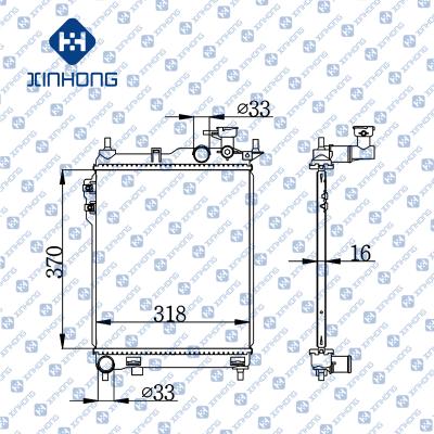 China Best Selling High Quality Radiator OE 25310-1C200 370*318*16 for sale