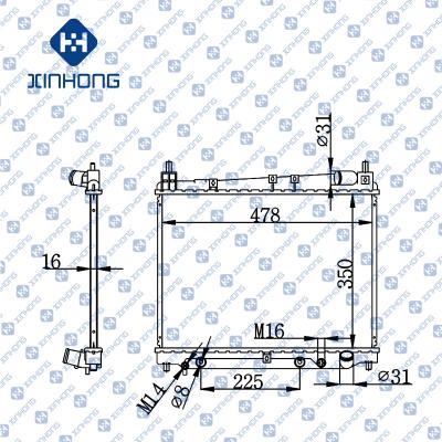 China Best Selling High Quality Radiator OE 16400-21070 350*478*16 for sale