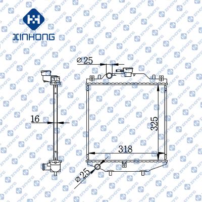 China Best Selling High Quality Radiator OE 17700-60D03/70B00 325*318*16 for sale