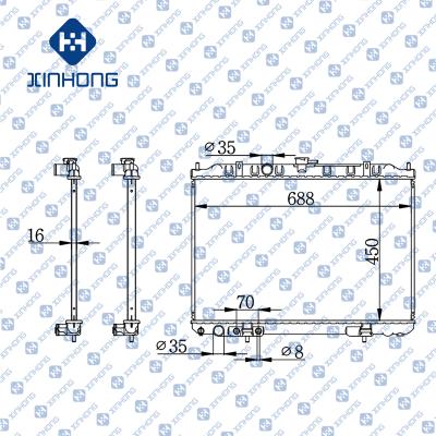 China Best Selling High Quality Radiator OE 21460-8H900 450*688*16/22/26/32 for sale