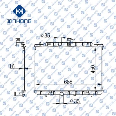 China Best Selling High Quality Radiator OE 21400-JG300/000 450*688*16 for sale