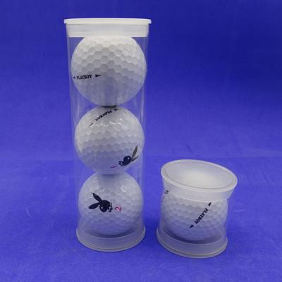 China Packaging for cosmetic custom length plastic packaging lip cylinder end tube clear plastic golf ball container tube for sale