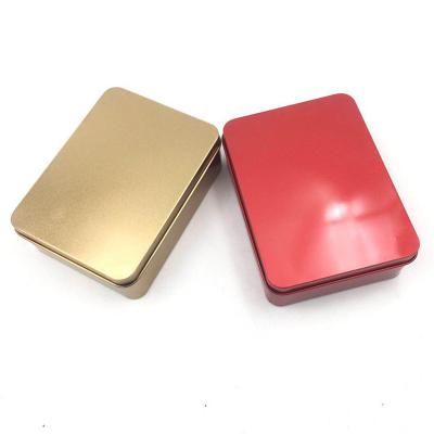 China Recycled Gift Packaging Material Multiple Colored Rectangular Metal Tin Box for sale