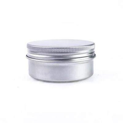 China Round 5ml-250ml Gold Metal Silver Aluminum Tin Empty Modern Luxury Screw Cap Tin Cans for sale