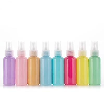 China Wholesale Colors 10ml 30ml 50ml Cosmetic Macaron Spray Bottle Cosmetic Fine Mist Lacquer Plastic Bottle for sale