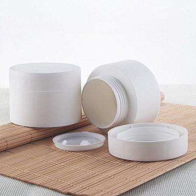 China White Plastic Cream Pot Hair Salon Spa Salon Use Cosmetic Cream Jar 15g 30ml 50ml 80g Matte Surface Skin Care Cream for sale