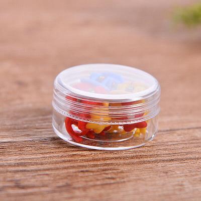 China Personal Care 10ml Clear Plastic Clips Things Container Vapor Coil Jar Eye Cream Ointment Jars Small for sale