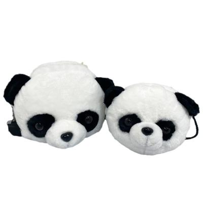 China Motion Detection Giant Panda Crossbody Bag Plush Cartoon Bag Ugly Cute Doll Plush Fashion Bag for sale