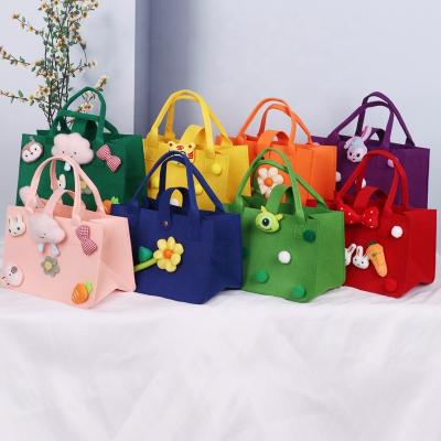 China Customized Wholesale Customized Reusable Felt Felt Children Shopping Bags Gift Cute Bag for sale