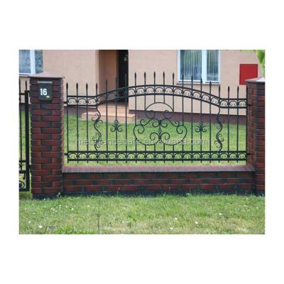 China Easily Assembled Cheap Wrought Iron Fence Panels Decorations Metal Garden Fence for sale