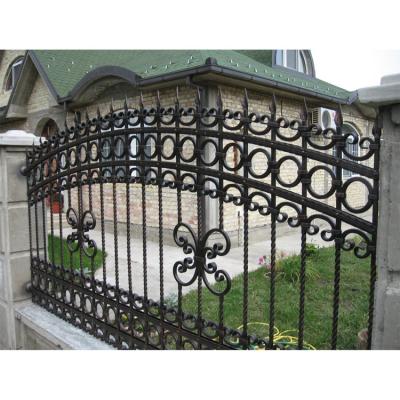 China Easily Compiled Modern Steel Shed Wrought Iron Fence Metal Fence Design for sale