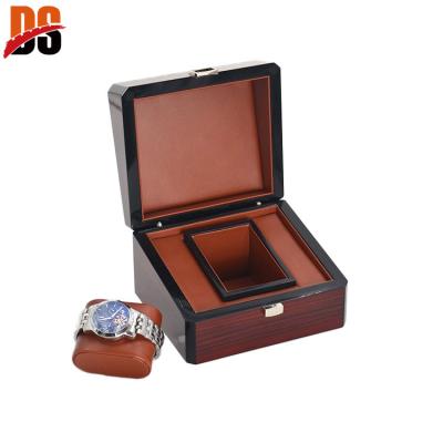 China Materials ISO Factory Luxury Fashion Recycled Wooden Watch Box With Leather Linner for sale