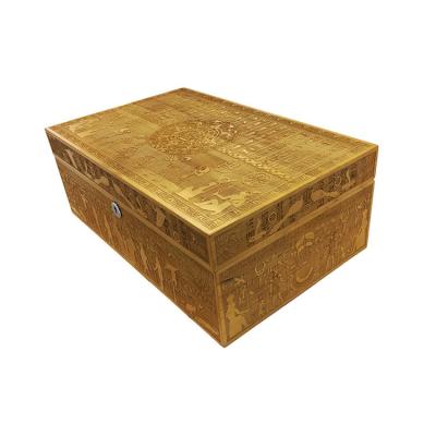 China Customized Engraved Wooden High Quality Recycled / Eco-friendly D&S Cigar Storage Box With Humidor for sale