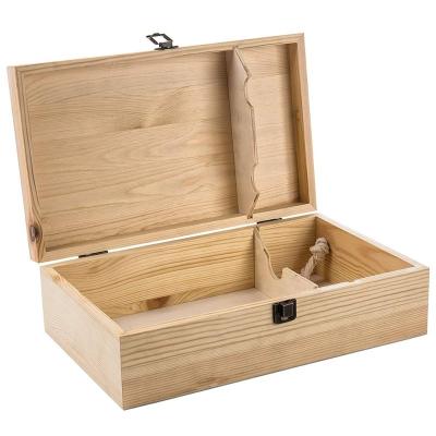 China Recycled Materials OEM Wine Box Wood And Factory Low Price Wine Gift Box for sale