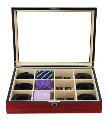 China Handmade Display Case for 12 Link Cherry Wood Storage Box Link Box for sale