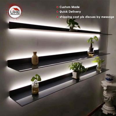 China Wall Shelving With Lights As A Unit Italy LED Minimalist Wall Mounted Light Display Stand L Shape For Living Room, Kitchen, Study Room for sale