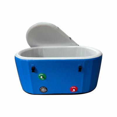 China Indoor Outdoor Full set tub WITH chiller Inflatable home made cold plunge ice water bath Popular Designed For Ice Bath Therapy for sale