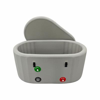 China Indoor Outdoor Wholesale Top Quality Single Person Inflatable Ice Bath Tub for Recovery Cold Plunge With Chiller drop stitch optional choose for sale