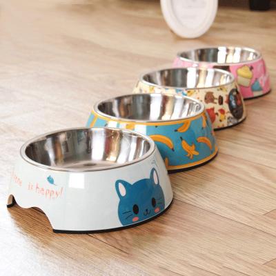 China Sustainable Wholesale Round Stainless Steel Pet Cat Dog Water Food Feeder Bowl for sale