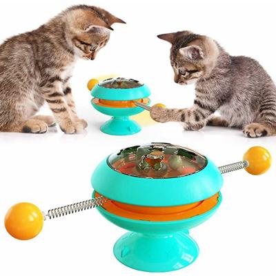 China Sustainable Cat Toy Automatic Turntable Rotating Cat Toy Pet Educational Training Playing Interactive Toy for sale