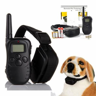 China Rechargeable Electronic Remote Dog Training Collars Padded Amazon Hit Shock Pet Training Collar 300m for sale