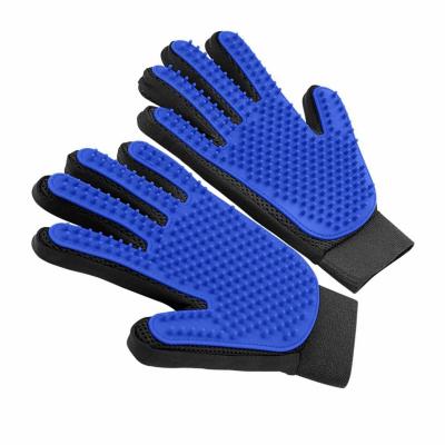 China Durable Pet Grooming Gloves Soften Effective Deshedding Brush Glove Pet Hair Remover Glove Perfect for Dog and Cat for sale