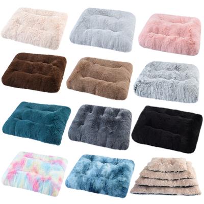 China Best Place Travel Pet Puppy Perro Sleep Cushion Removable Non-slip Cat Dog Bed Long Waterproof Washable Faux Fur for sale